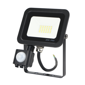 KCD slim IP65 10w 20w 30w 50w 100w LED flood light with Plug-in motion sensor PIR